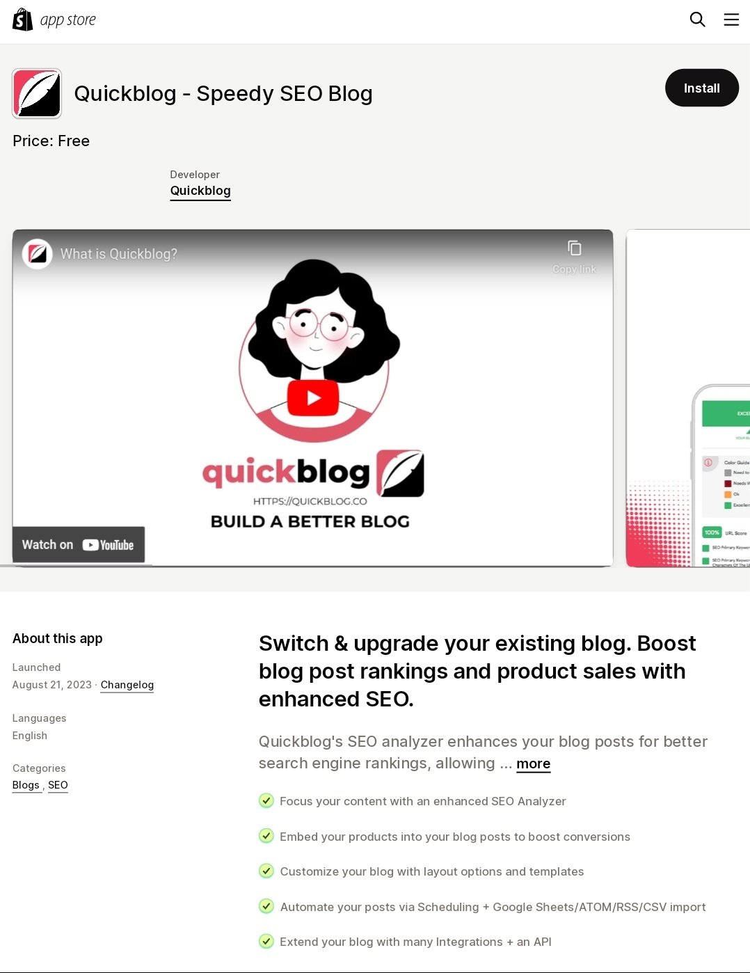 Quickblog | Shopify app